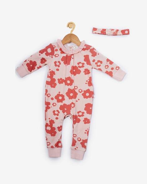 CREATIVE KID'S Floral Print Full-Length Bodysuit