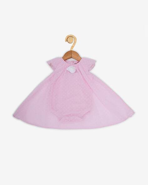 CREATIVE KID'S Textured  A-Line Romper Dress