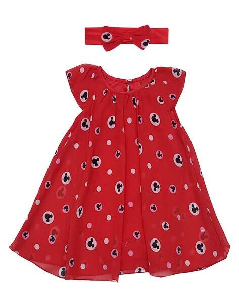 CREATIVE KID'S Printed Dress with Head Band