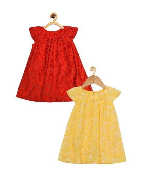 CREATIVE KID'S Girls Pack of 2 Printed A-Line Dresses