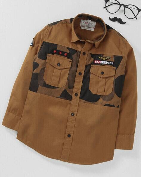 DAPPER DUDES Shirt with Patch Pockets