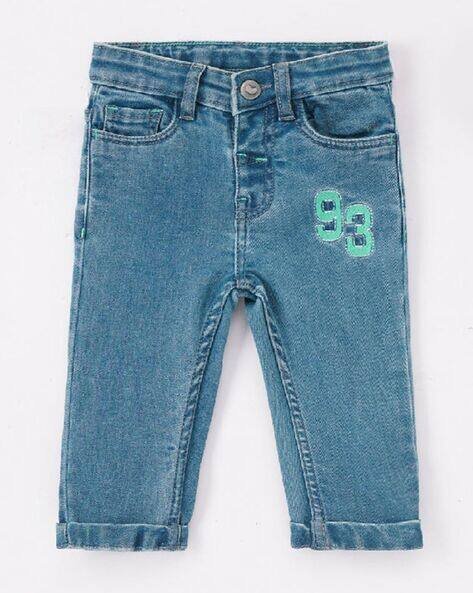 Ed-A-Mamma Printed Jeans with Numeric Applique