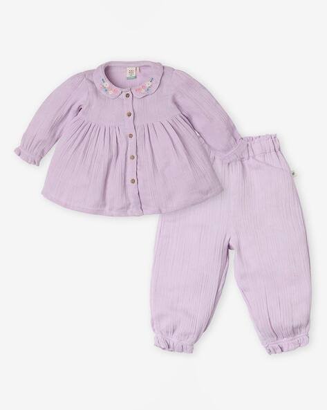 Ed-A-Mamma Embroidered Cotton Co-ord Set