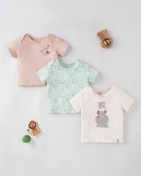 Ed-A-Mamma Pack of 3 Regular Fit Crew-Neck T-Shirts