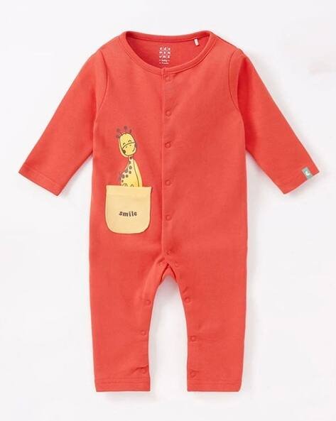 Ed-A-Mamma Printed Round-Neck Regular Fit Romper