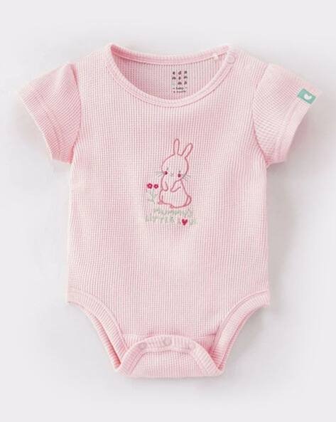 Ed-A-Mamma Embroidered Round-Neck Regular Fit Bodysuit