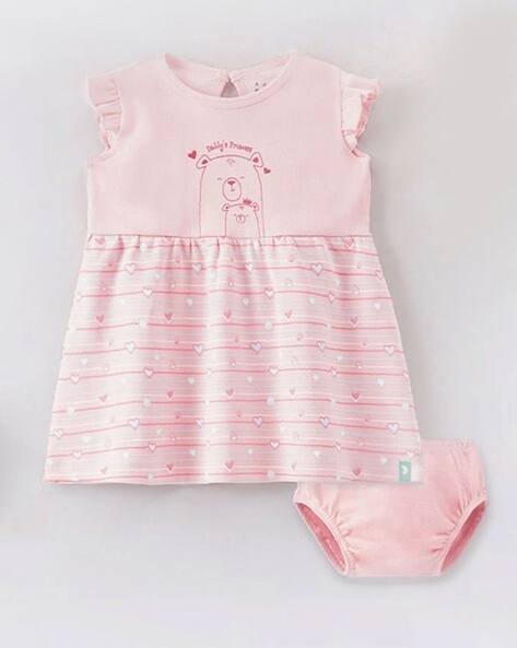 Ed-A-Mamma Girls Printed Dress with Bloomer