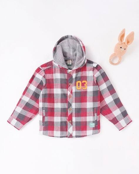 Ed-A-Mamma Hooded Checked Shirt