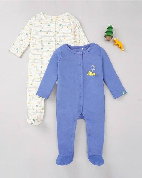 Ed-A-Mamma Boys Pack of 2 Printed Cotton Sleepsuit Set