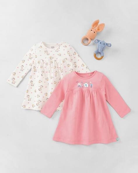 Ed-A-Mamma Girls Pack of 2 Printed A-Line Dresses