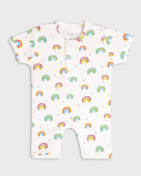 Enfants Printed Button-Down Romper