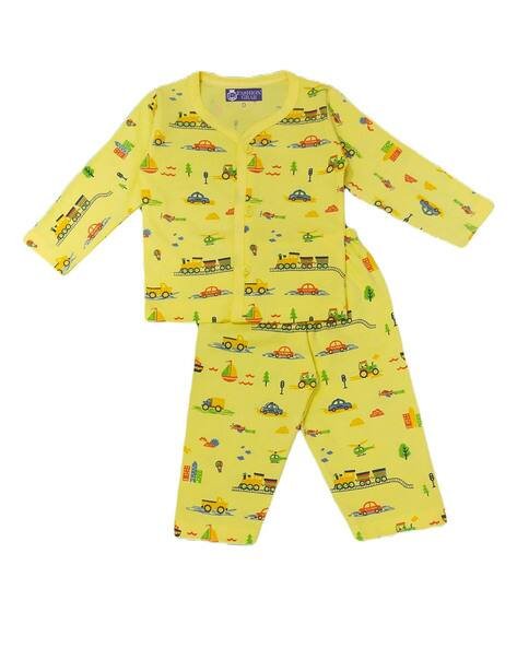 FASHION GRAB Infants Printed Jabla & Pants Set