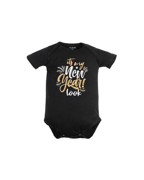 FFLIRTYGO Typographic Print Rompers