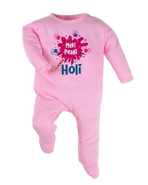 FFLIRTYGO Graphic Print Footed Romper