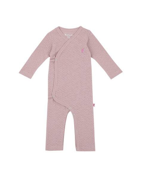 First Kick Micro Print V-Neck Rompers