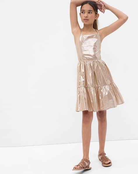 Gap Kids Metalic Strappy Fit & Flare Dress