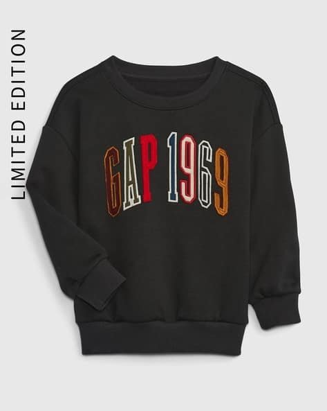 Gap Kids Boys Logo Embroidered Relaxed Fit Sweatshirt