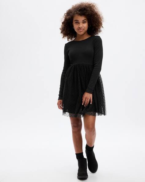 Gap Kids Round-Neck Fit & Flare Dress