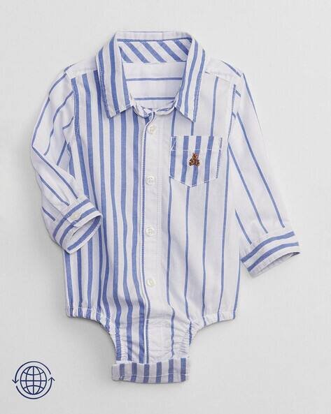 Gap Kids Striped Button-Front Bodysuit