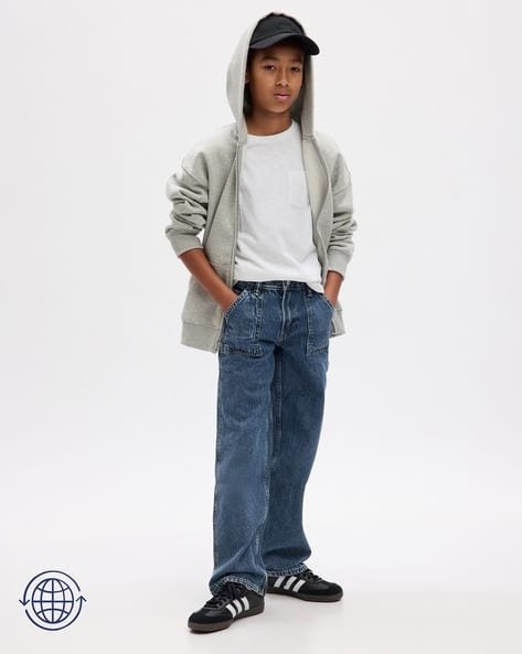 Gap Kids Boys Mid-Wash Carpenter Fit Jeans