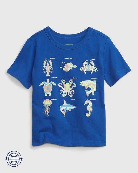 Gap Kids Boys Printed Regular Fit Round-Neck T-Shirt