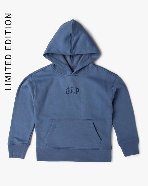 Gap Kids Boys Relaxed Fit Hoodie with Brand Print