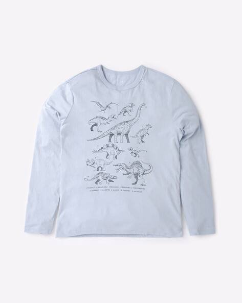 Gap Kids Dinosaur Print Round Neck Full Sleeves T-Shirt