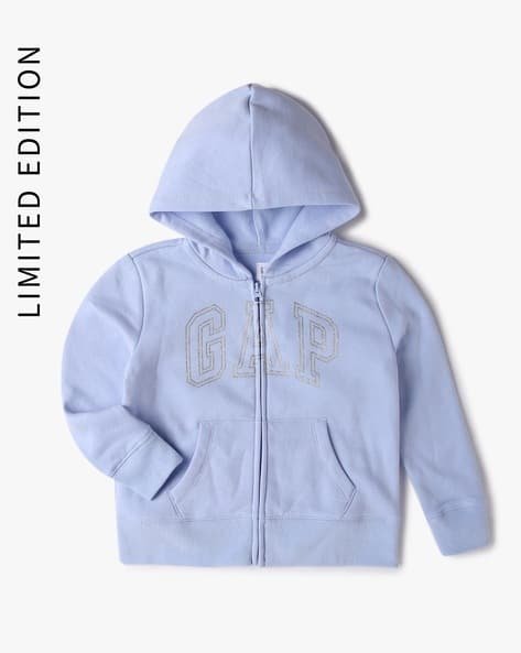 Gap Kids Girls Logo Embroidered Relaxed Fit Hoodie