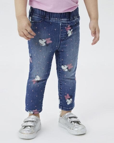 Gap Kids Girls Mickey Mouse Print Jeans