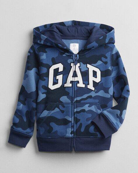 Gap Kids Logo Applique Zip-Front Hoodie