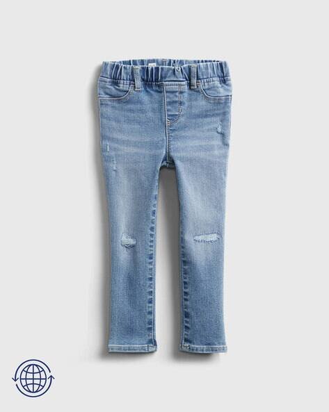 Gap Kids Mid-Wash Mid Distress Slim Fit Jeans