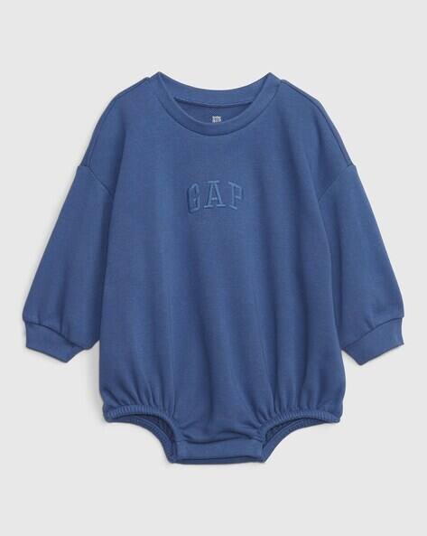 Gap Kids Round-Neck Bodysuit with Brand Embroidery
