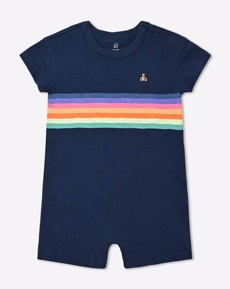 Gap Kids Striped Round-Neck Rompers