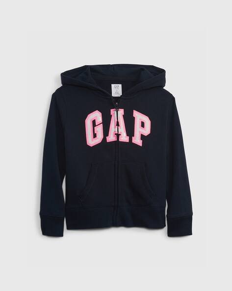 Gap Kids Zip-Front Hoodie with Embellished Logo