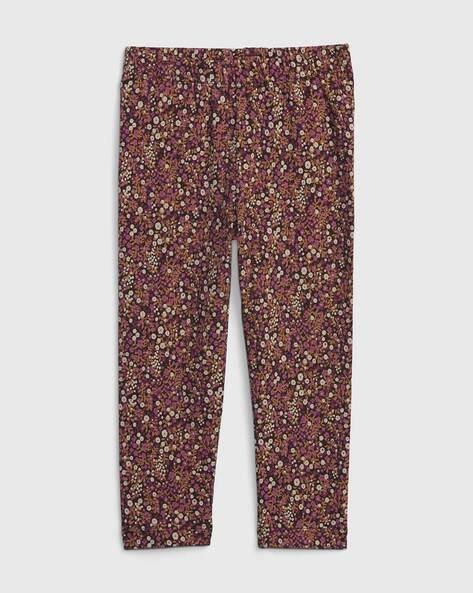 Gap Kids Floral Printed Mid Rise Leggings with Lining