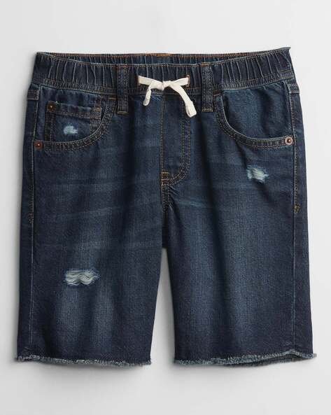 Gap Kids Light-Distress Cotton Denim Shorts