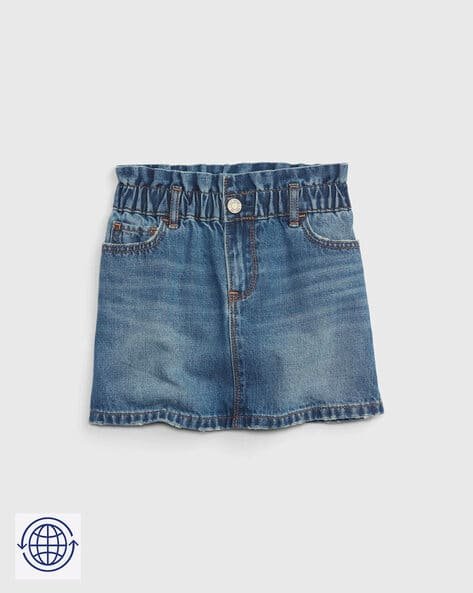 Gap Kids Washed Ruffled Denim Skirt