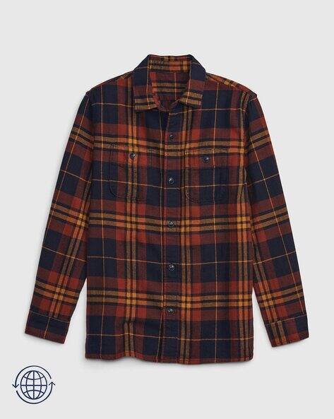 Gap Kids Checked Relaxed Fit Shirt