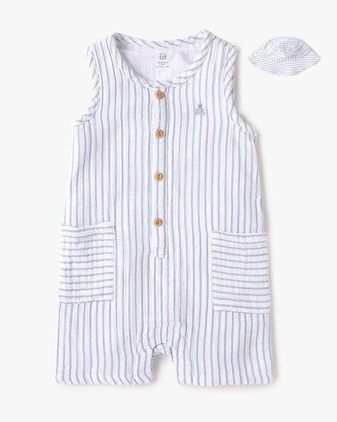 Gap Kids Striped Rompers with Bucket Hat
