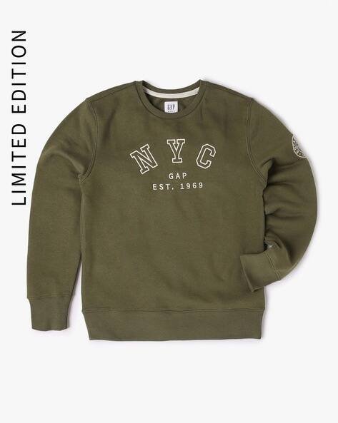 Gap Kids Boys Embroidered Round-Neck Sweatshirt