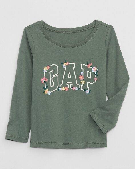 Gap Kids Girls Brannan Mix Brand Print Relaxed Fit Round-Neck T-Shirt