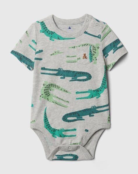 Gap Kids Boys Crocodile Printed Bodysuit