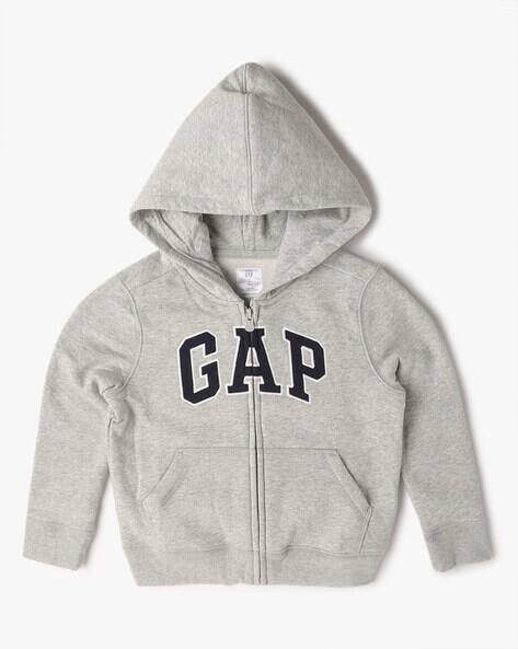 Gap Kids Boys Logo Embroidered Zip-Front Hoodie