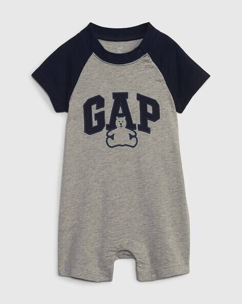 Gap Kids Brand Arch Logo Print Cotton Romper