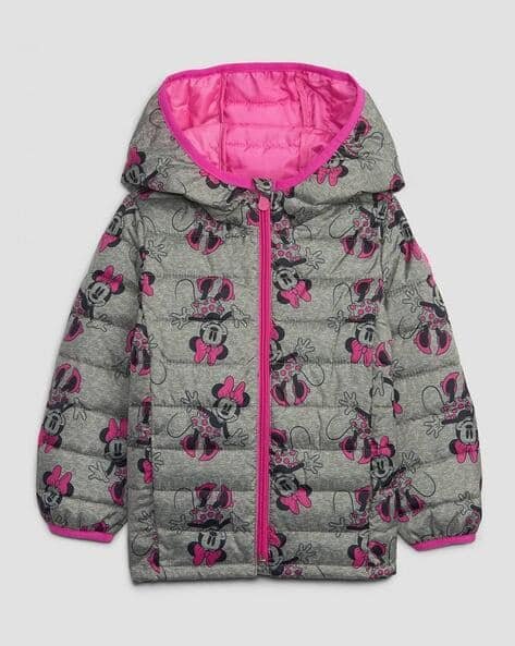 Gap Kids Girls Mickey Mouse Print Relaxed Fit Puffer Jacket