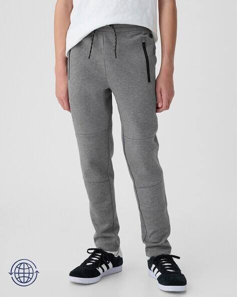 Gap Kids Heathered Slim Fit Track Pants with Zipper Pockets