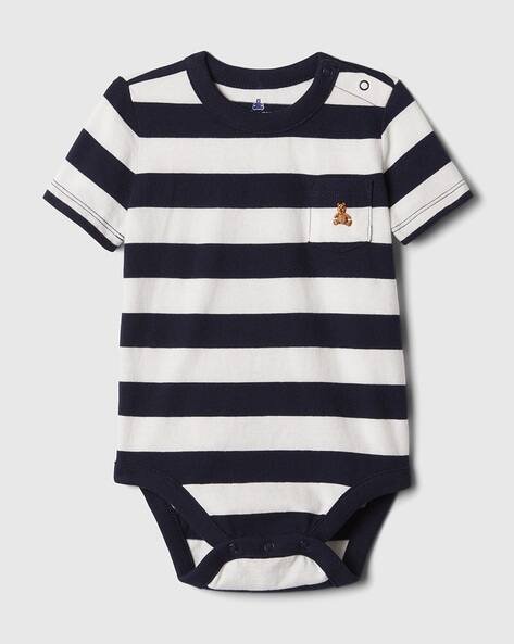 Gap Kids Knitted Bodysuit with Brannan Bear Embroidered Pocket Detail