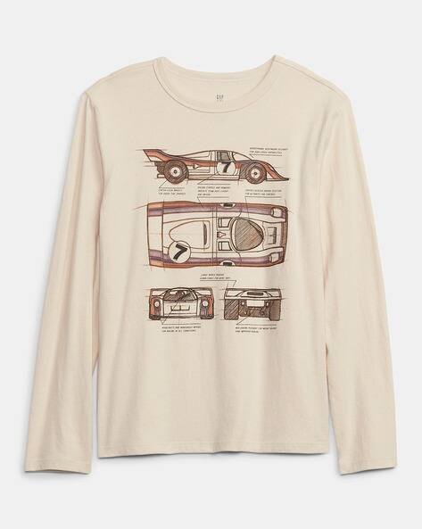 Gap Kids Cars Graphic Print Round Neck T-Shirt
