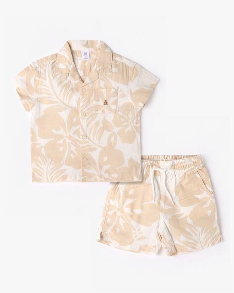 Gap Kids Floral Print Linen Shirt & Shorts Set