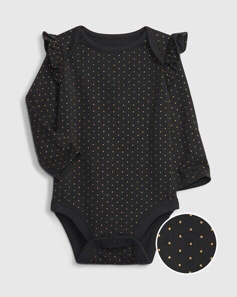 Gap Kids Polka-Dot Print Bodysuit with Ruffle Accent